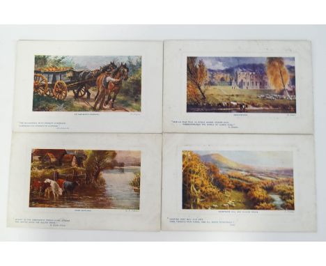 Thirty vintage Tuck's 'oilette' postcards, various series
