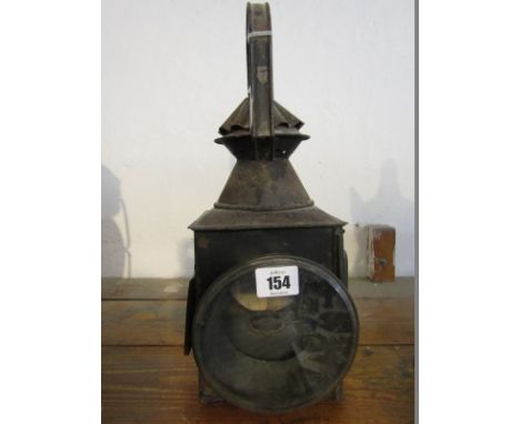 RAILWAY LAMP, square base railway lantern, 15" height 