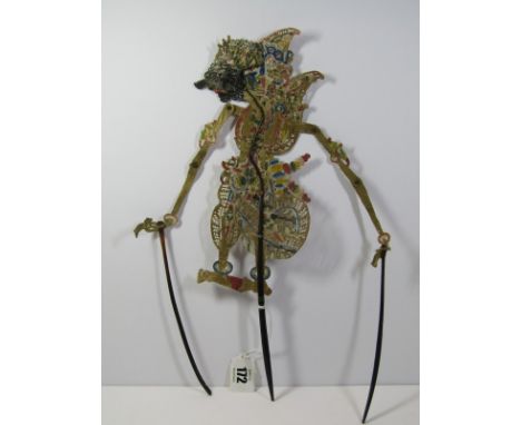 JAVANESE SHADOW PUPPET, Javanese 'wayang kulit' shadow puppet 