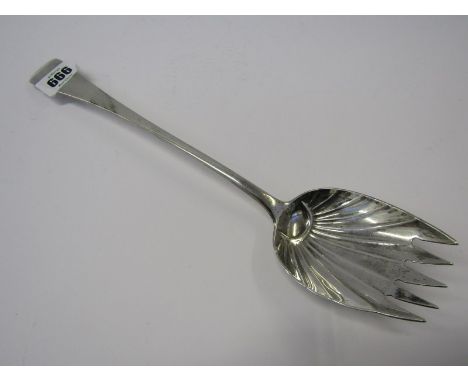 GEORGIAN SILVER SERVER, a Georgian silver serving fork London HM, 1813 