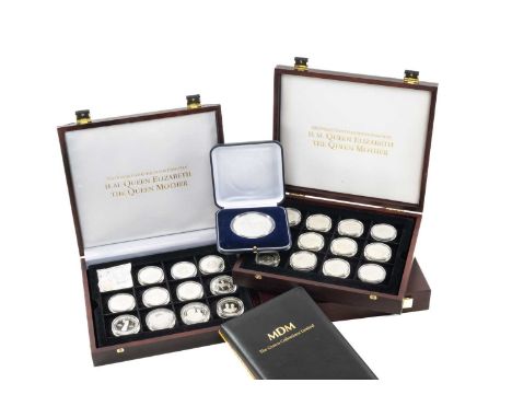 FOURTY EIGHT QEII SILVER PROOF COMMEMORATIVE COINS - The Official Coin Collection In Honour of H. M. Queen Elizabeth The Quee