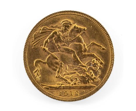 GEORGE V GOLD SOVEREIGN, 1912, 8.0gmsProvenance: private collection MonmouthshireComments: light wear, good overall