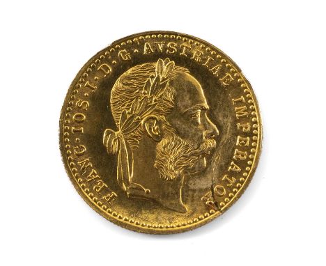 AUSTRIAN GOLD ONE DUCAT COIN, 1915, 3.5gmsProvenance: private collection CardiffComments: good overall, light wear, viewing r