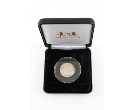 QUEEN ELIZABETH I SILVER SIXPENCE, in box with Harrington & Byrne Certificate of AuthenticityProvenance: private collection C