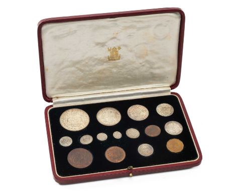 CASED GEORGE VI 1937 SPECIMEN COIN SET comprising farthing to crown including Maundy moneyProvenance: deceased estate Carmart