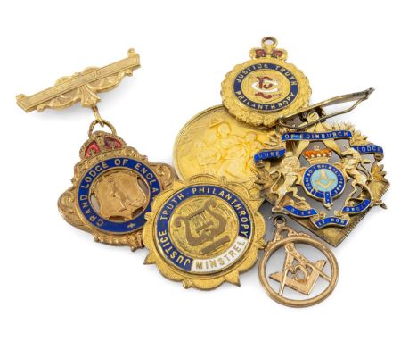 MASONIC INTEREST comprising Duke of Edinburgh Lodge No 1182 sterling silver jewel, Grand Lodge of England Stanley Lodge jewel