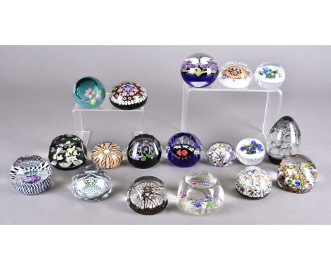 “A Collection of paperweights to include examples by Strathearn, Perthshire, Caithness, S & J Lundberg, and Ken Rosenfeld, al
