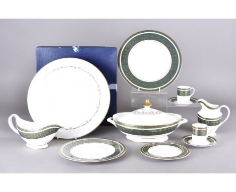 A Royal Doulton Vanborough pattern dinner service setting for eight comprising eight dinner plates, eight lunch plates, eight