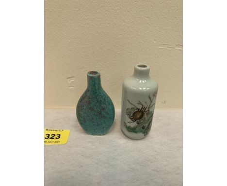 Two Chinese ceramic snuff bottles