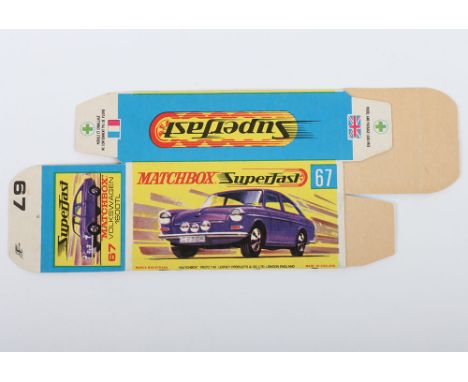Matchbox Superfast Original G box 67a Volkswagen 1600TL WITHOUT NEW to endflaps, in mint flat condition as it left the factor