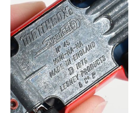 Matchbox Superfast 14b Mini Ha-Ha with RARE pre-production number 45 BASE instead of the number 14 found on all models, the M