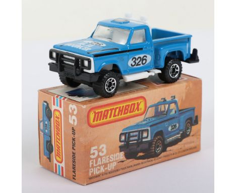 Matchbox Superfast 53d Flareside Pick-Up, model is mint in a mint L box WITHOUT NEW to faces