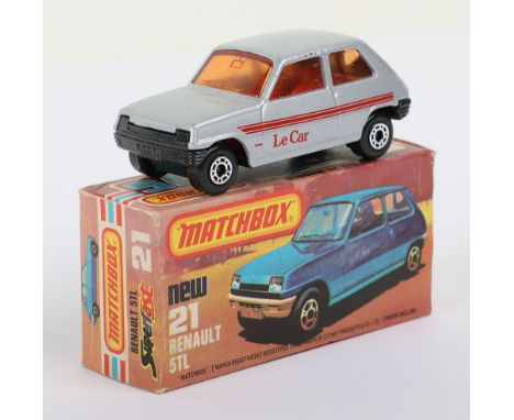 Matchbox Superfast 21c Renault 5TL with harder to find AMBER Glass and GLOSS GREY base, model is near mint with a couple of s