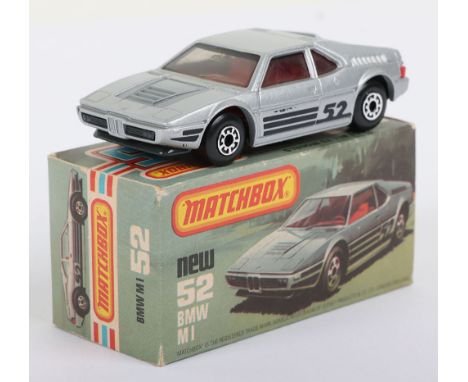 Matchbox Superfast 52c BMW MI with GREY base instead of more common black base, model is mint in a very near mint L box