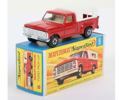 Matchbox Superfast 6a Ford Pickup with scarcer GLOSS GREY base (usually Black or Green base), model is mint in a mint G box W