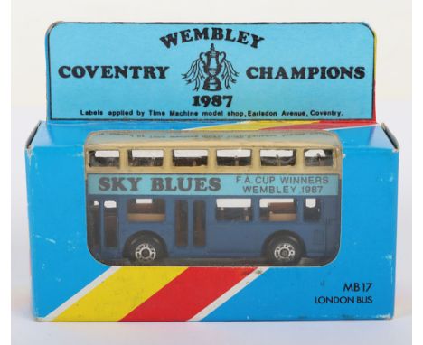 Matchbox Superfast 17c Londoner Bus COVENTRY F.A.CUP WINNERS 1987, model appears mint in a sealed from new limited edition Sp