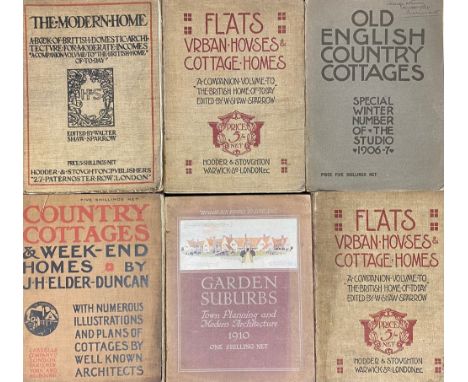 ARCHITECTURE. A collection of architectural reference books to include Garden Suburbs, London: T. Fisher Unwin, 1910; Flats, 