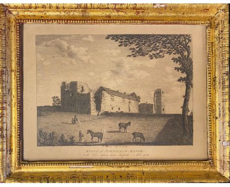 Martin (David): Four copper engravings of Sheffield views, inc &ldquo;Ruins of Sheffield Manor&rdquo;, &ldquo;A View from the
