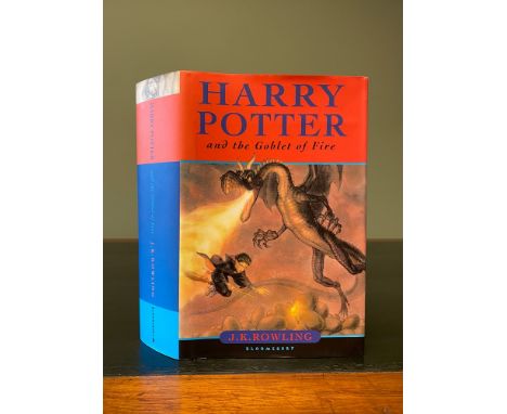 ROWLING, J. K. Harry Potter and the Goblet of Fire, First Edition, SIGNED by the author in bold blue ink on dedication page, 