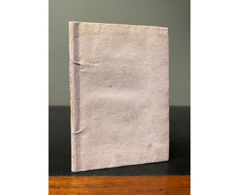 SOGRAFI, Giovanni. Exercitatio Anatomico-Chirurgica..., 8vo, heavy laid paper wrappers with manuscript title, engraved vignet