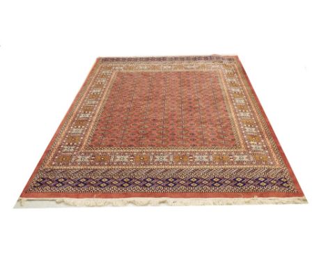 Bokhara carpet with red ground