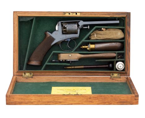 A FINE CASED 120 BORE FIVE-SHOT PERCUSSION ADAMS PATENT 1851 MODEL SELF-COCKING REVOLVER BY DEANE ADAMS & DEANE, 30 KING WILL