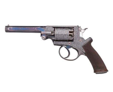 A VERY FINE 54 BORE ROYAL BEAUMONT ADAMS FIVE-SHOT DOUBLE ACTION PERCUSSION REVOLVER BY ROBERT ADAMS, NO. 76 KING WILLIAM STR