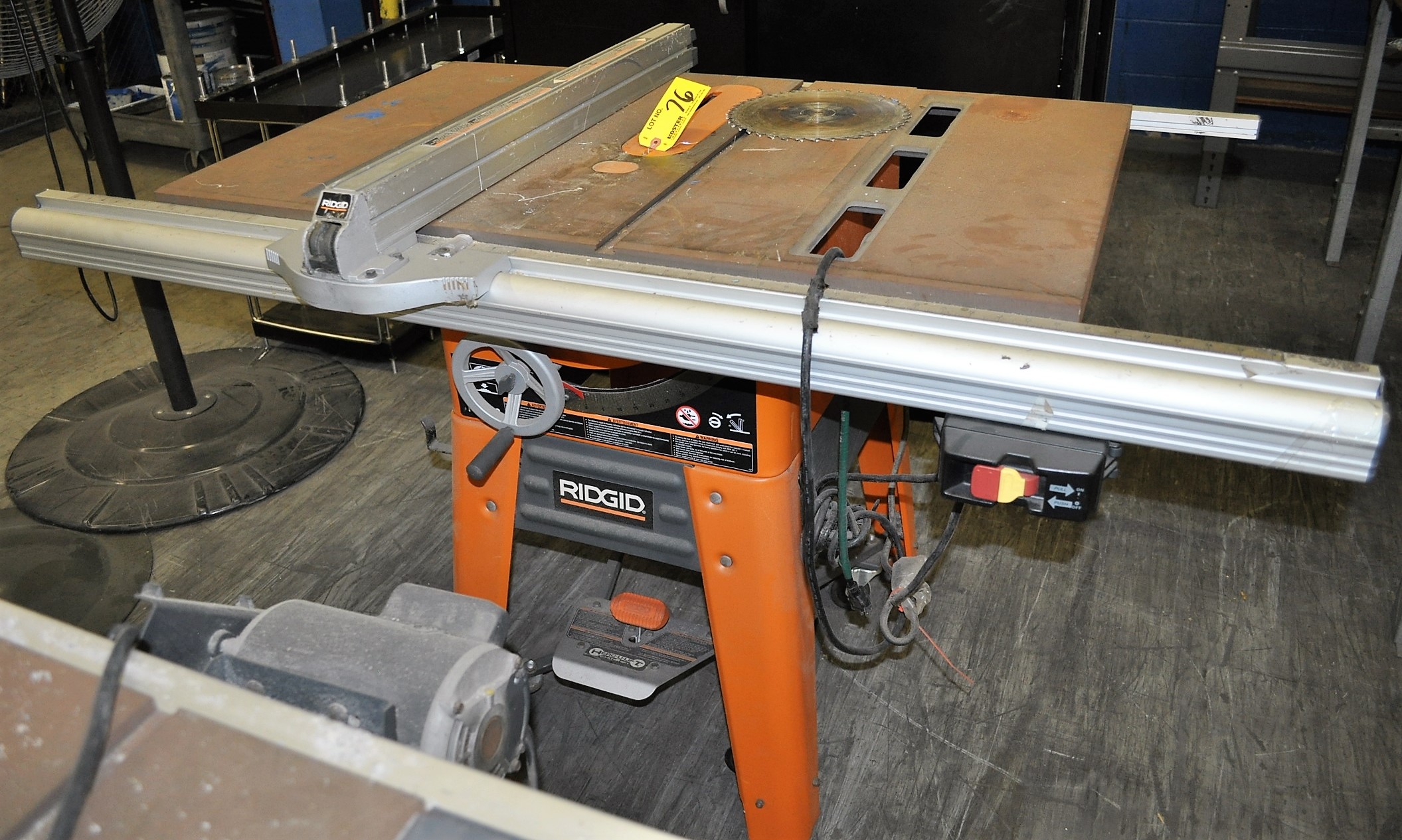 RIDGID MDL. TS3660 10" TABLE SAW, S/N P075106758