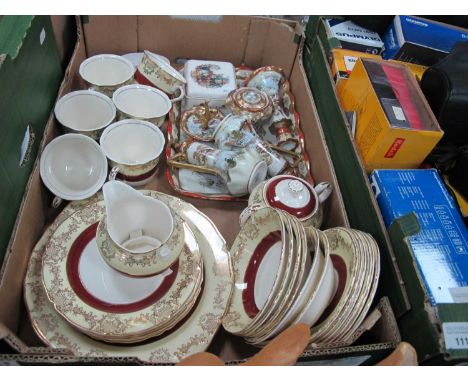 Midwinter Burslem part tea service comprising of cups, saucers, plates, bowls etc. together with a Noritake matching tray, ju