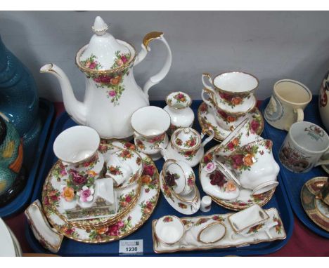 Royal Albert "Old Country Roses" Part Tea Service, thirty one pieces:- One Tray.