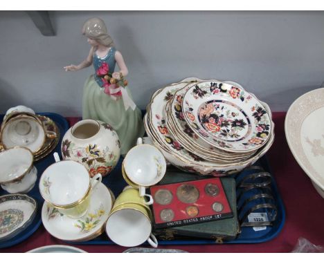 Masons Ironstone "Mandarin" bowl, plates, etc, Royal Albert tea service, United States proof set, toast rack, cocktail spoons