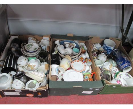 An assortment of mixed ceramics to include Carlton ware, Staffordshire, bowls, plates, vases and oriental tea service. 3 Boxe