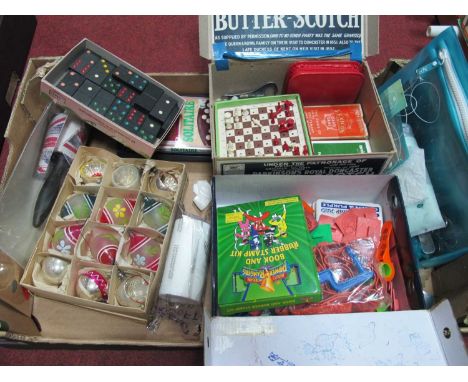 Vintage Christmas Decoration, dominoes, playing cards, etc:- One Box