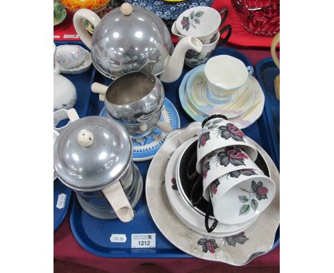 Royal Albert "Masquerade" part tea service, Celtic quality plate, tea service, Tuscan china trio, etc, Royal Worchester tea p
