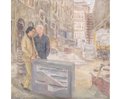 John Lessore (b.1939), 'Idea for Portrait III' (National Portrait Gallery, 1998-99, oil on canvas, 54x54cm 