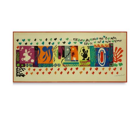 After: Henri Matisse, French (1869 - 1954) Lithograph "A Thousand and One Night, June 1950" Signed Lower Right. Published by 