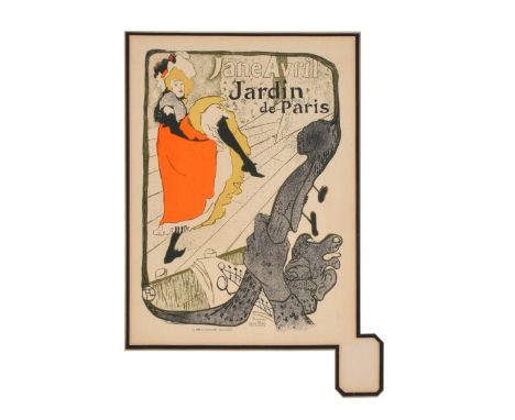 Henri de Toulouse-Lautrec (French, 1864–1901) Lithograph Poster, "Jane Avril Jardin de Paris" Blindstamp Lower Right. Imp. Ch
