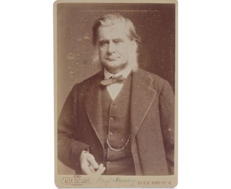 PHOTOGRAPH - THOMAS HENRY HUXLEY (1825-1895). English scientist & educationalist who became known as Darwin's bulldog, pall b
