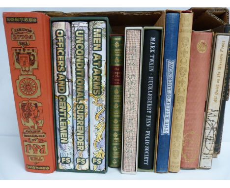 Folio Society.  12 various vols., mainly in slip cases.