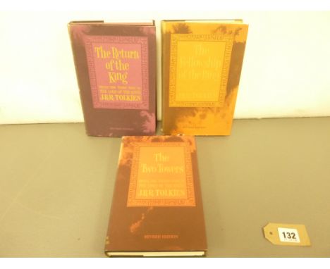 TOLKIEN J. R. R.  The Lord of the Rings. 3 vols. Orig. dec. dark cloth in d.w's (fading to backs) & slip case. 2nd ed., sixth