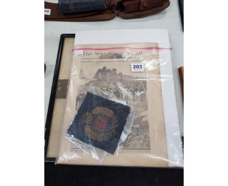 OLD ARMY PHOTOGRAPH, MAGAZINES AND PATCH