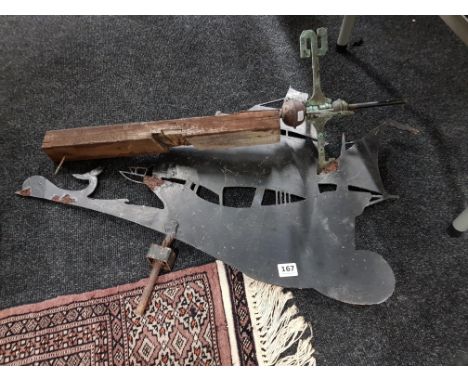 ANTIQUE SHIP WEATHER VANE FOR RESTORATION