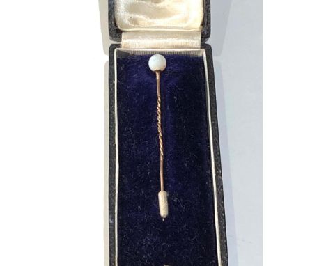 Antique gold and opal stick pin 