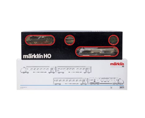 MÄRKLIN zwei Zug-Sets, Spur H0 bestehend aus dem 4-tlg TEE-Triebwagenzug 3471 im Orig.-Karton, inkl. Anleitung und Pinzette s