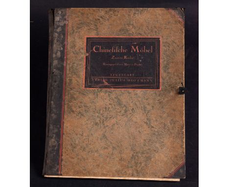 First edition of the book Chinesische Möbel. Zweite Reihe. It contains precious photo-etched parts of a large selection of or