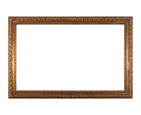 Carved and gilded wood. Light measures: 150 x 95 cm. External measurements: 171 x 116 cm