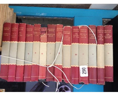 Graham Greene: set of fourteen hardback novels, Publ. Heinemann Uniform Edition.