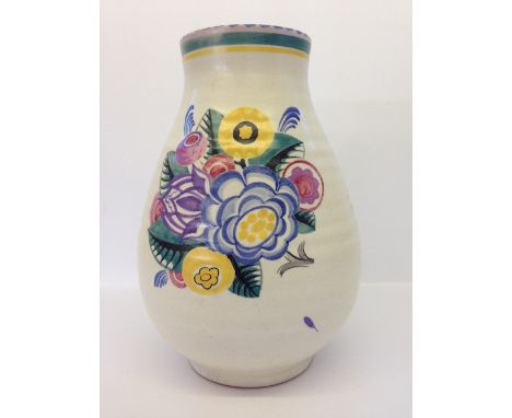 A large Carter Stabler Adams Limited Poole Pottery vase, shape 337, decorated in the VP pattern by Ruth Paveley (minor fault 