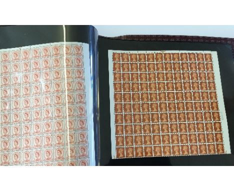 A large modern light house stock book stamp album containing various sheets of pre-decimal mint stamps.