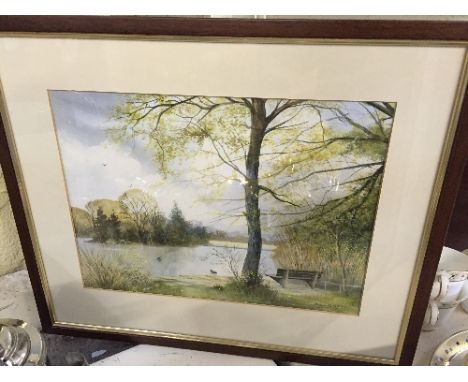 Dennis Morley: Three various framed and glazed watercolours; Views Around Poole.
